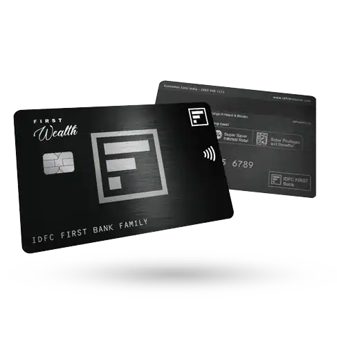 IDFC FIRST WEALTH Credit Card : कोई वार्षिक शुल्क नहीं। लाइफटाइम फ्री क्रेडिट कार्ड । आईडीएफसी फर्स्ट वेल्थ क्रेडिट कार्ड ।