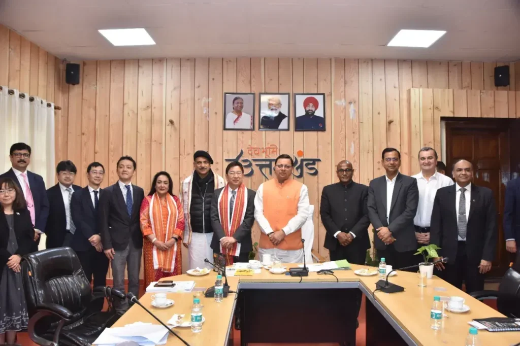 Uttarakhand CM Dhami ने Japan के अधिकारियों से की बातचीत.