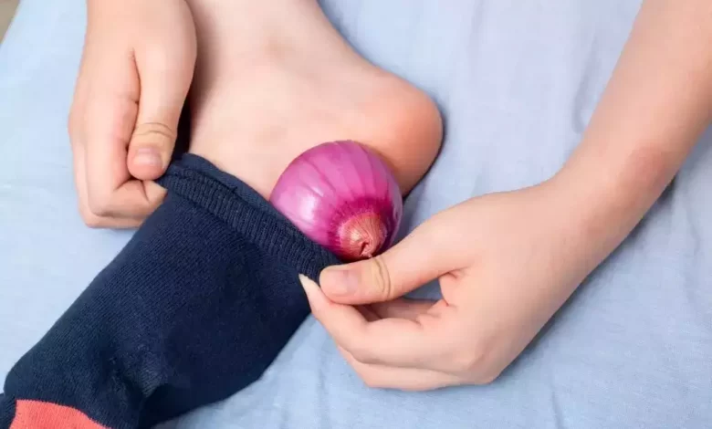 Sleep with an Onion slice in the sock Benefits