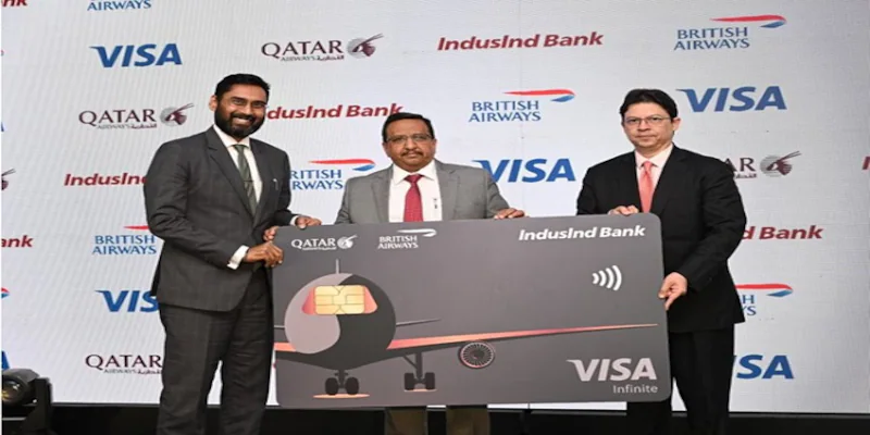 इंडसइंड बैंक ने सह-ब्रांडेड क्रेडिट कार्ड लॉन्च करने के लिए कतर और ब्रिटिश एयरवेज के साथ साझेदारी की