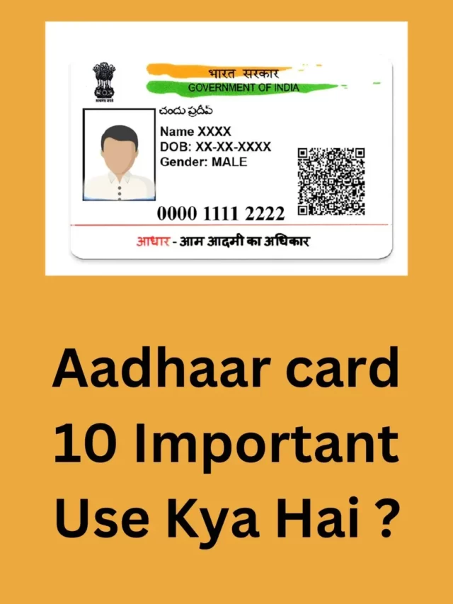 Aadhaar card 10 Important Use Kya Hai ?