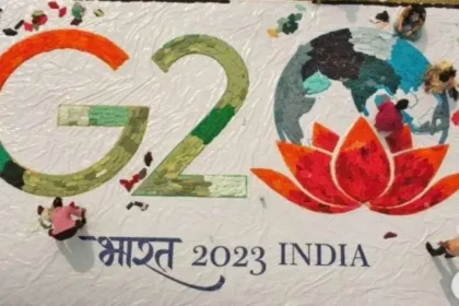 G20 India Logo made by Sanitary Pads : छात्रों ने सैनिटरी पैड से G20 इंडिया का लोगो बनाया।