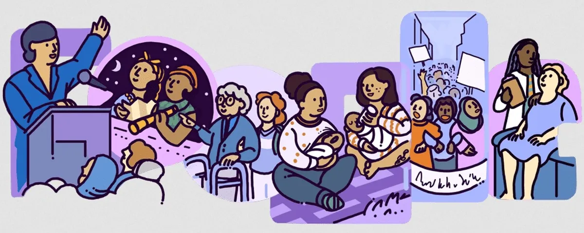 Google Doodle Celebrate International Women's Day : Google डूडल अंतर्राष्ट्रीय महिला दिवस के लिए पारस्परिक समर्थन मनाता है।