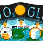 Google Doodle Celebrating Mario Molina's 80th Birthday.