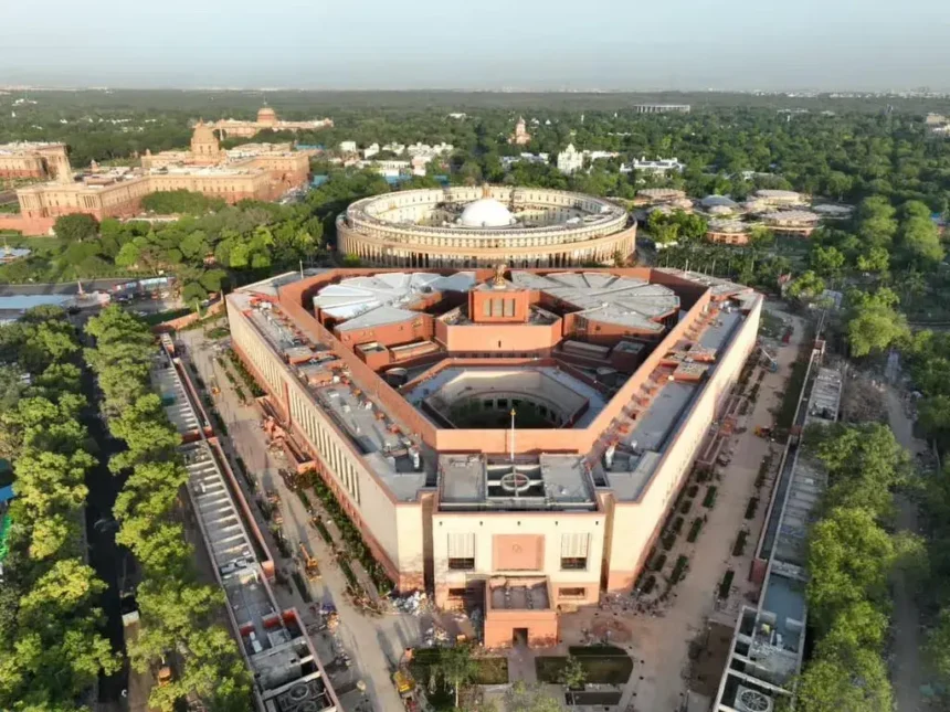 Watch : New Parliament building Video and Pictures . #MyParliamentMyPride.