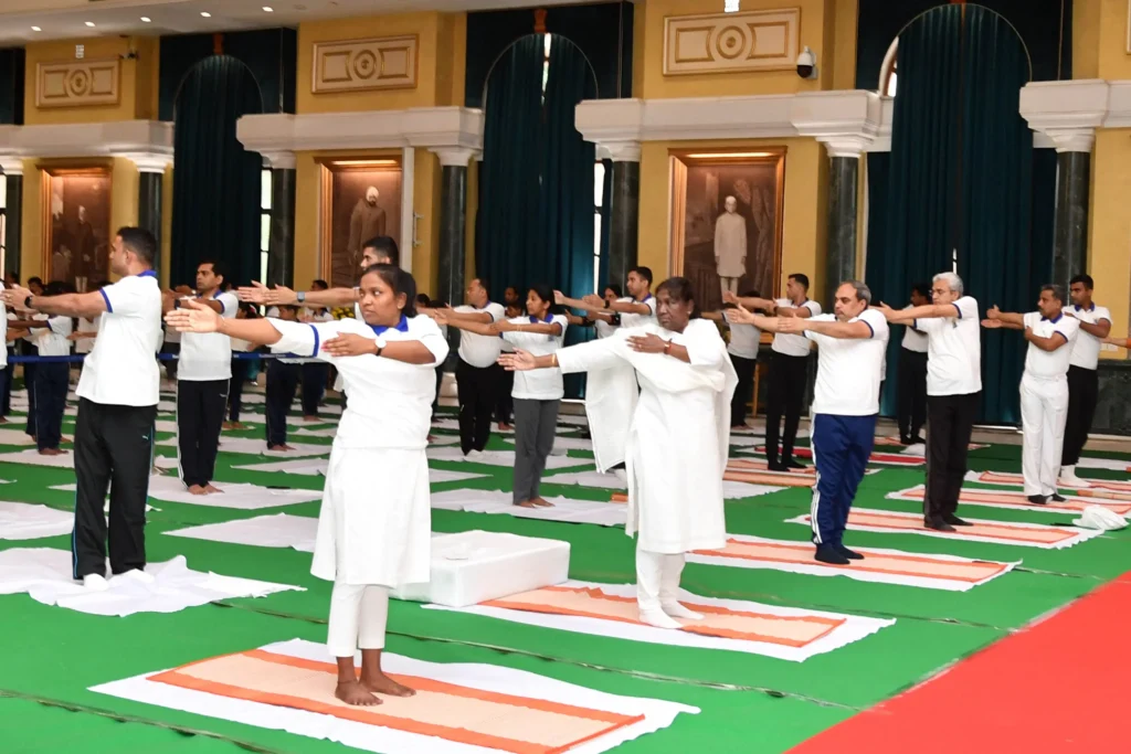 International Day of Yoga Celebrated By President of India. .