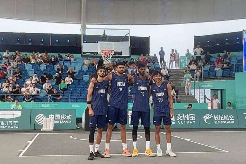 Indian Men's 3x3 Basketball Team Clinches Quarterfinal Berth at Asian Games 2023 .
