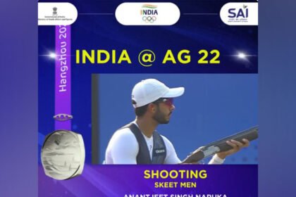 Anant Jeet Clinches Silver in Men's Skeet Shooting at Asian Games.