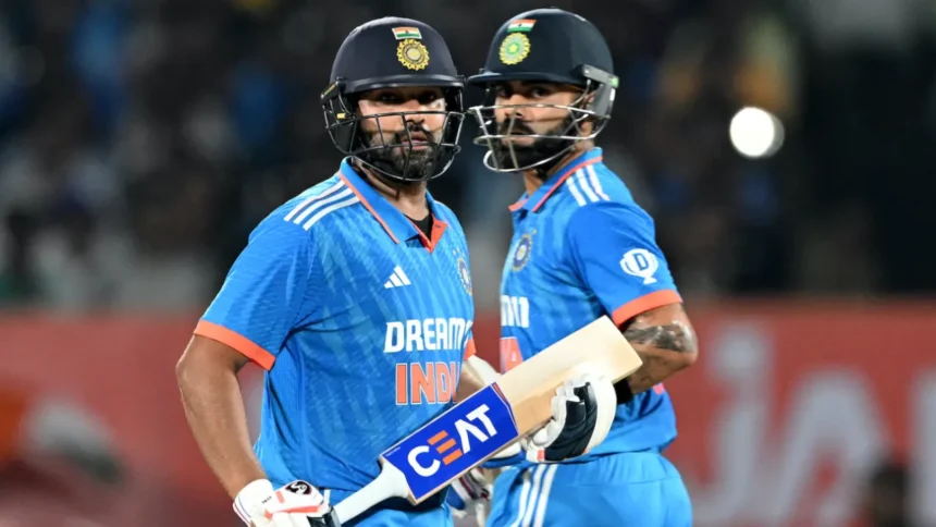 रोहित शर्मा और विराट कोहली को T20 World Cup चयन जांच का सामना करना पड़ा: कोहली का मध्य ओवरों का संघर्ष चिंताएं बढ़ाता है। Image Credit :- Getty Images