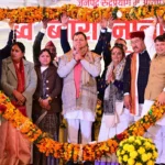 CM Dhami in Rudraprayag : नारी शक्ति वंदन महोत्सव में मुख्यमंत्री धामी का स्वागत ..