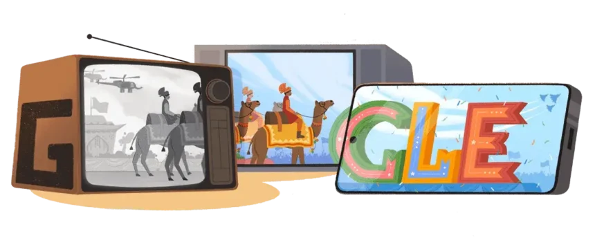 Google Doodle Celebrating India Republic Day 2024 .