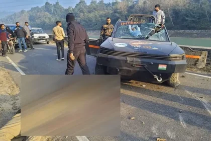 Road Accident in Rishikesh : सड़क दुर्घटना में दो रेंजरों सहित चार की मौत। Image Credit :- Amar Ujala