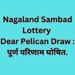 Nagaland Sambad Lottery Dear Pelican Draw : पूर्ण परिणाम घोषित.